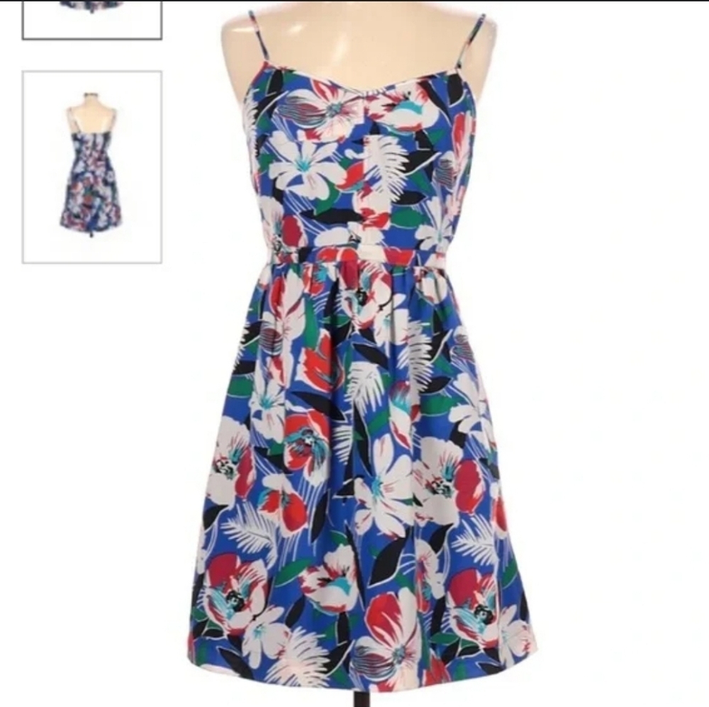 J. Crew Red and Blue Sundress Sleeveless Mini
